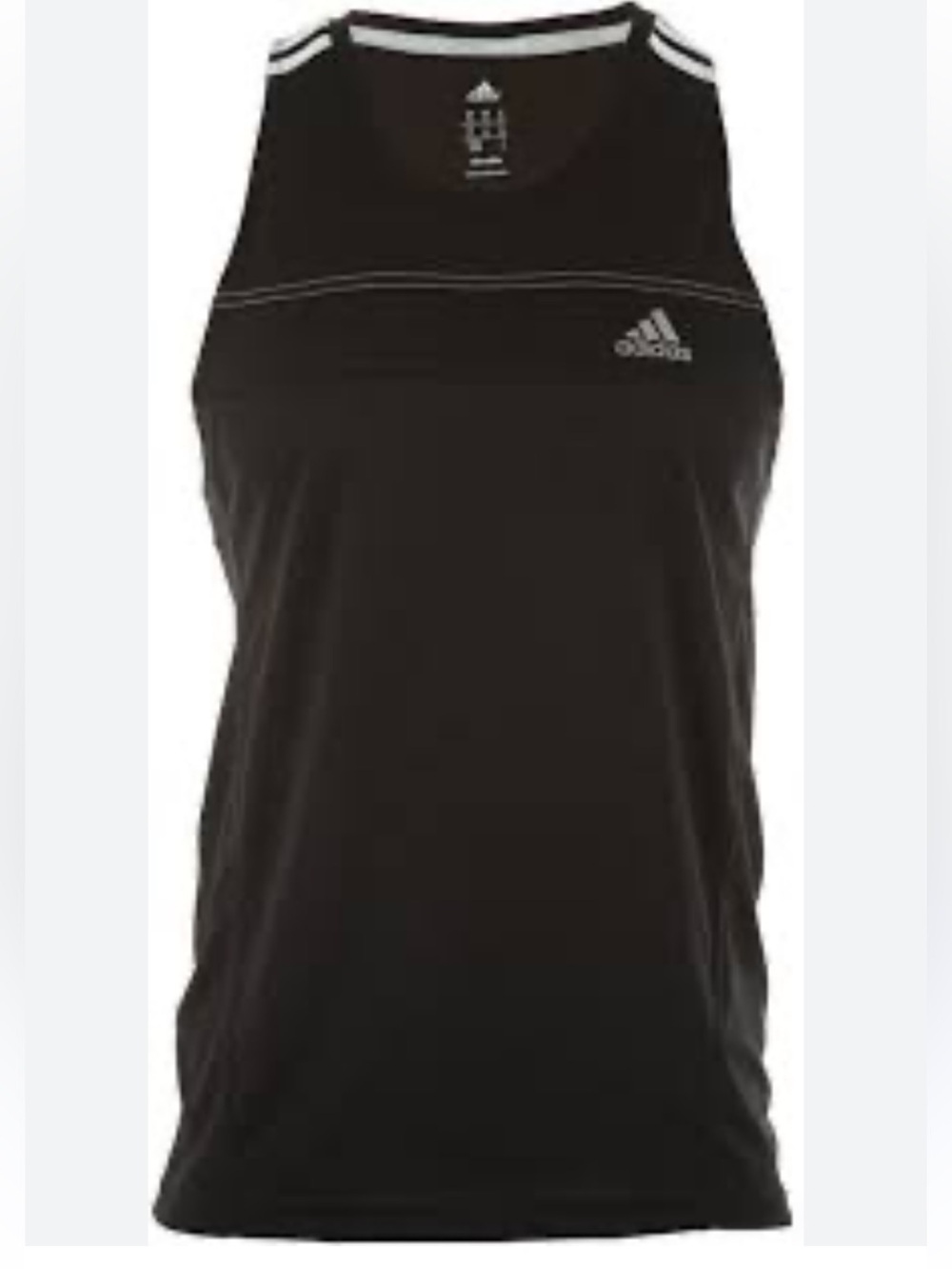 adidas Men’s Black Tank Top with White Trim
Size medium